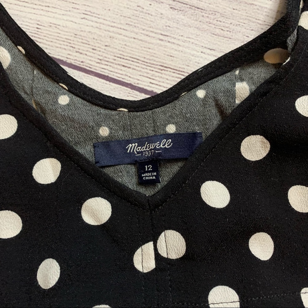 Madewell Mixed Polkadot Swing Tank Size 12 - Picture 2 of 7